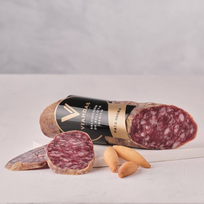 Salchichón Ibérico Bellota Pata Negra - Tercio - Imagen 1